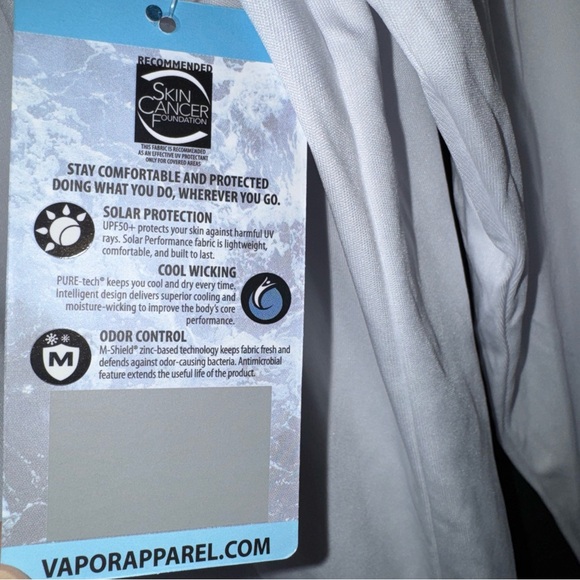 Vapor Elemental Wear Old School Fishing Tours L/S UPF 50 Performance Shirt M NWT - Picture 6 of 8